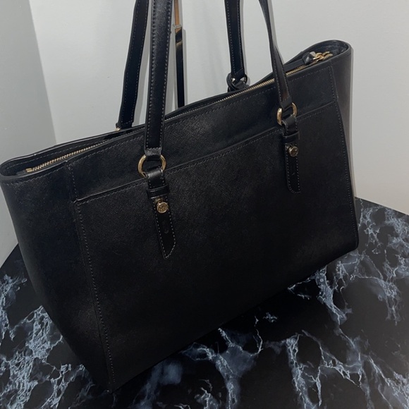 MICHAEL KORS Sullivan Large Leather Tote Bag Black AUTHENTIC NEW -Minor Damage - Picture 11 of 14